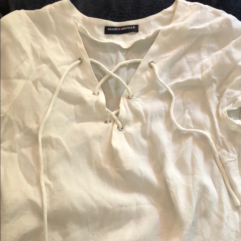 Brandy top. Lace front